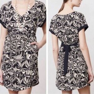 𝅺ANTHROPOLOGIE Postmark Gathered Sonata Dress